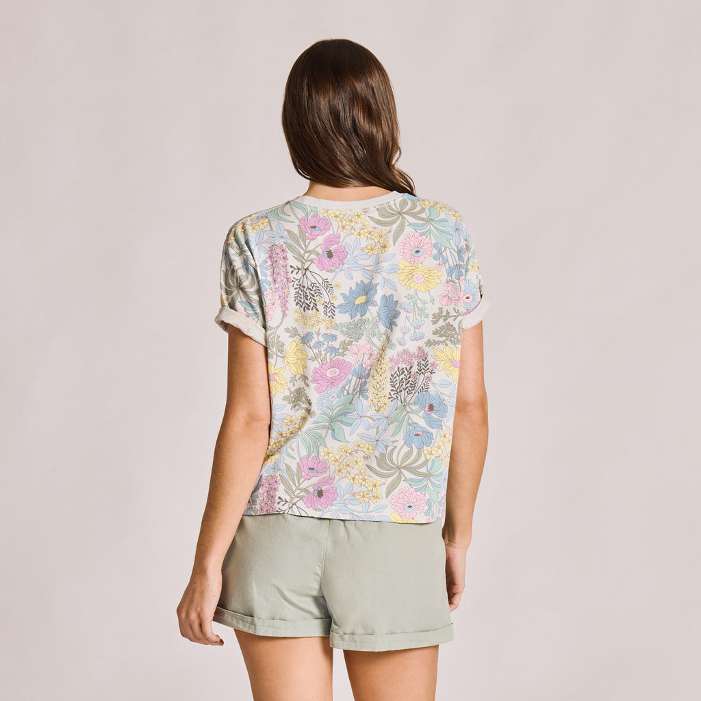 Women's Botanical Garden Pattern Short Sleeve Crusher Boxy product image 3