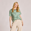 Women's Celestial Serpent Pattern Short Sleeve Crusher Boxy product image 1