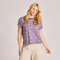 Women's Mod Flower Pattern Short Sleeve Crusher Boxy Tee product image 1