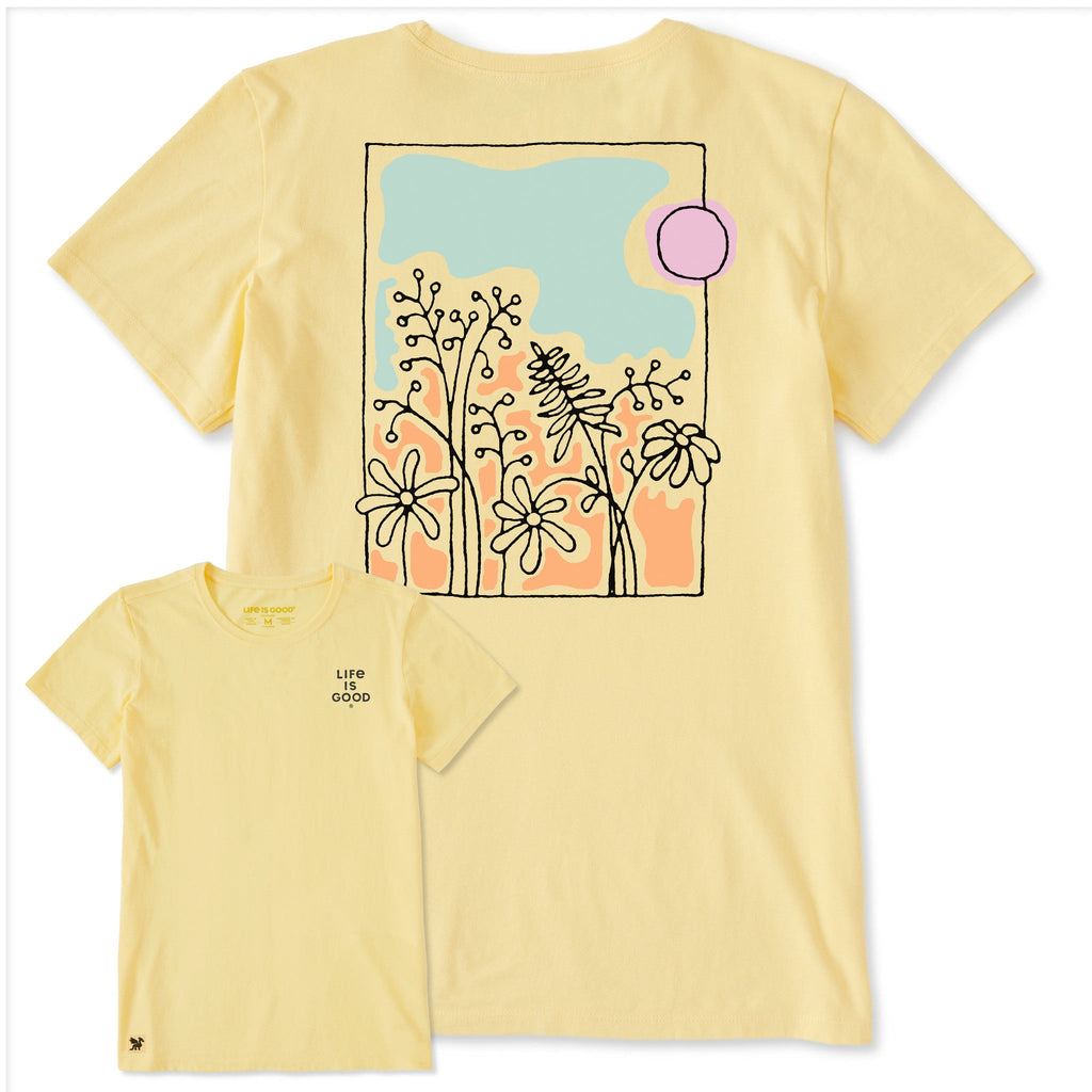 Women's Impressionist Flowers Short Sleeve Crusher Tee product image 1