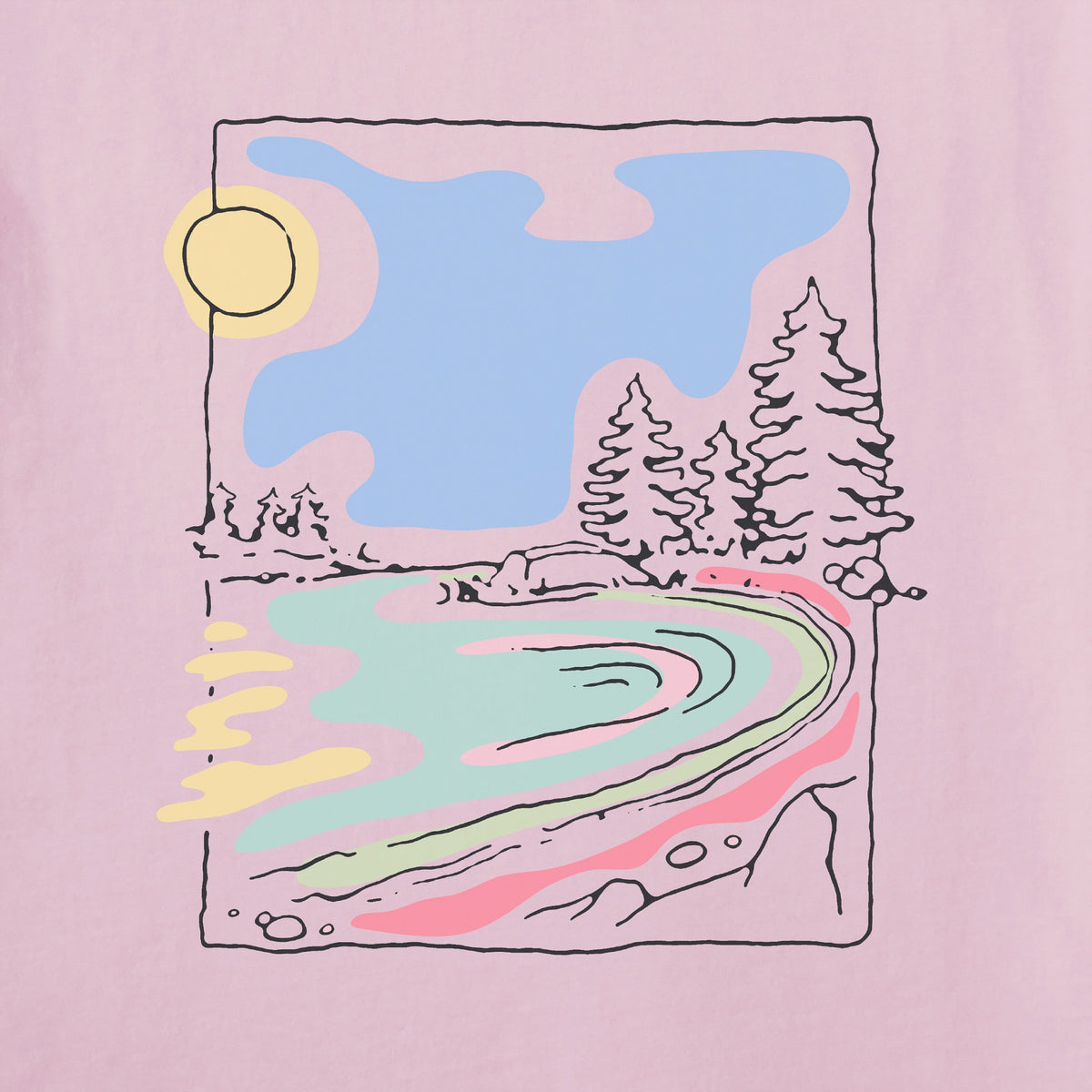 Women's Impressionist Lake Short Sleeve Crusher Tee product image 2