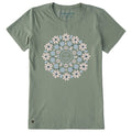 Women's Hand Drawn Daisy Mandala Short Sleeve Crusher Tee product image 1