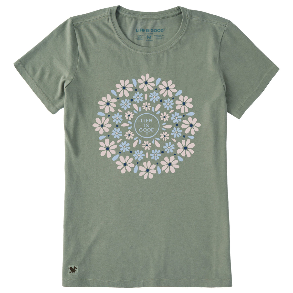 Women's Hand Drawn Daisy Mandala Short Sleeve Crusher Tee product image 1
