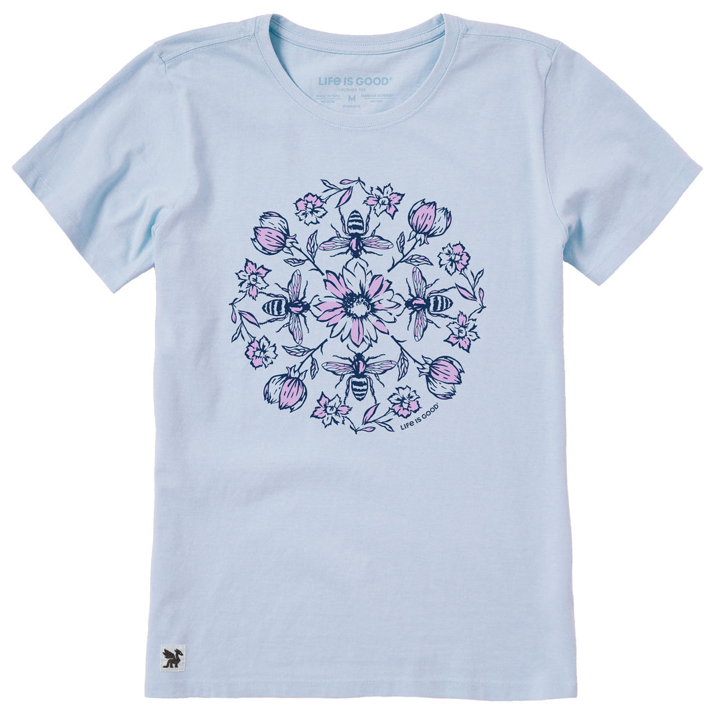 Women's Flowers & Bees Mandala Short Sleeve Crusher Tee product image 1