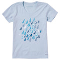 Women's School of Sailboats Short Sleeve Crusher Vee product image 1