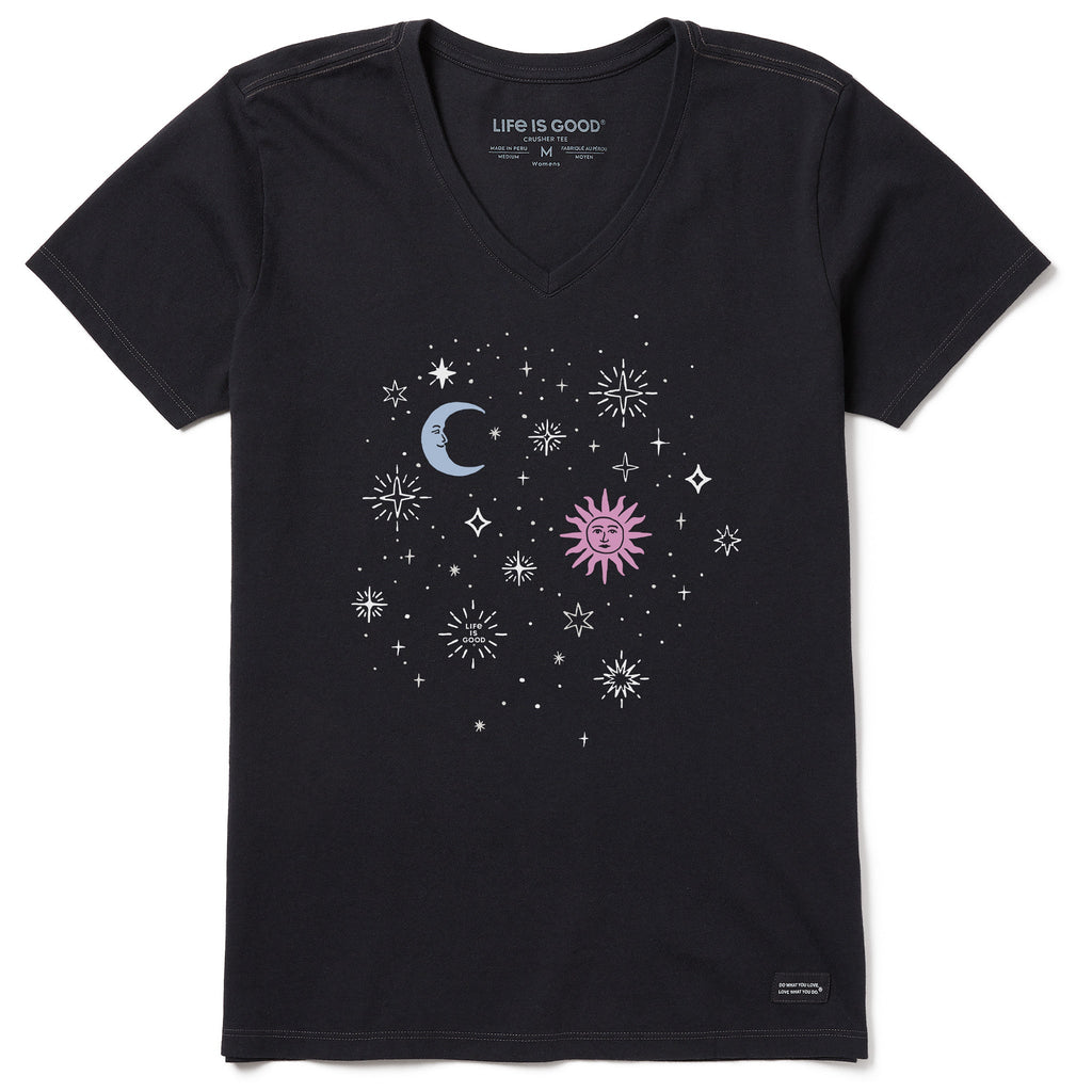 Women's Celestial Sun, Moon, and Stars Short Sleeve Crusher product image 1