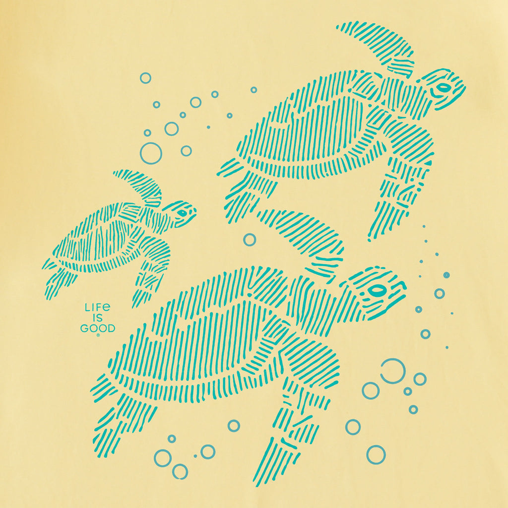 Women's Three Sea Turtles Bubbling By Short Sleeve Crusher product image 2