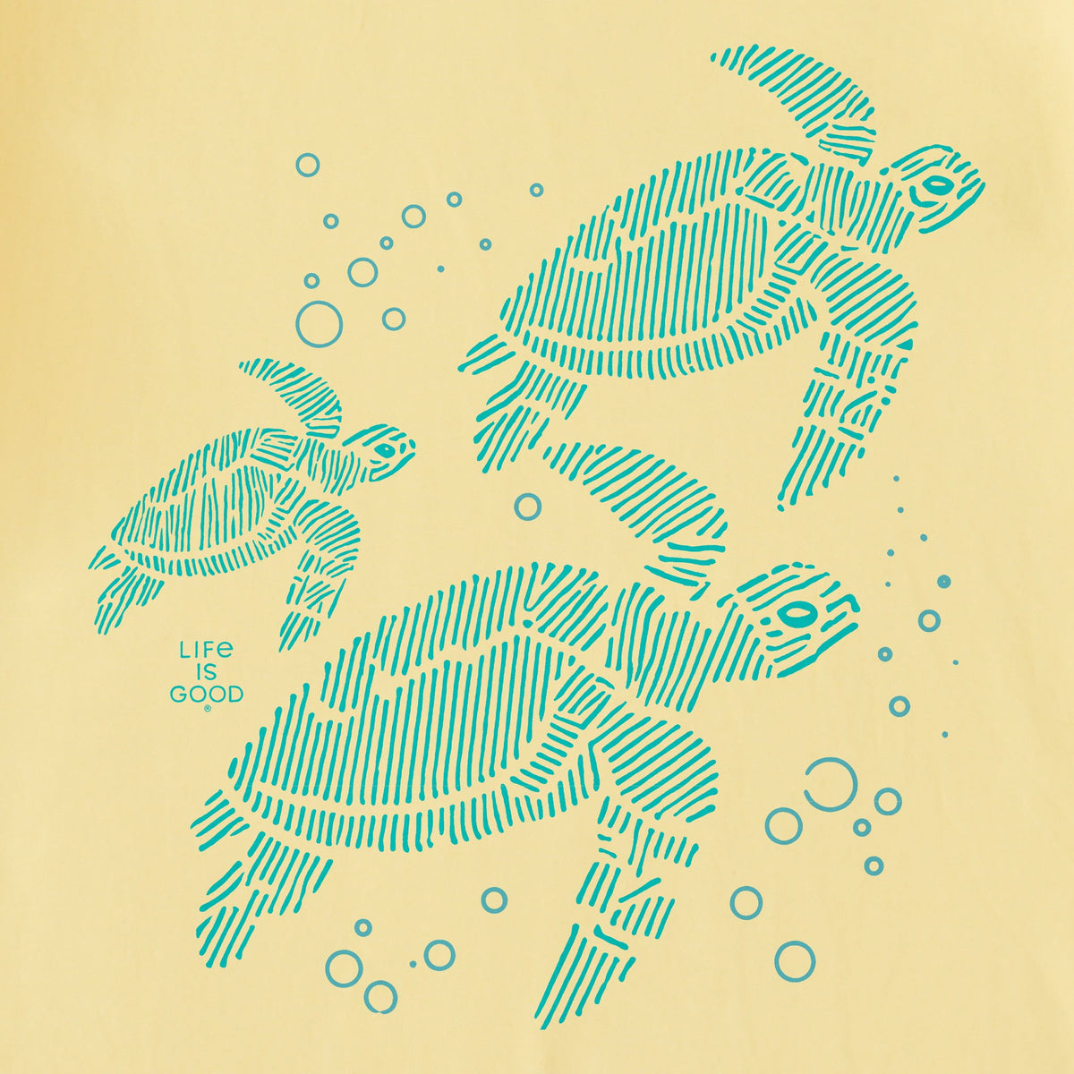 Women's Three Sea Turtles Bubbling By Short Sleeve Crusher product image 2