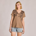 Women's Breezy Wildflowers Short Sleeve Crusher Vee product image 1