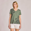 Women's Climbing Flower Vines Short Sleeve Crusher Vee product image 1