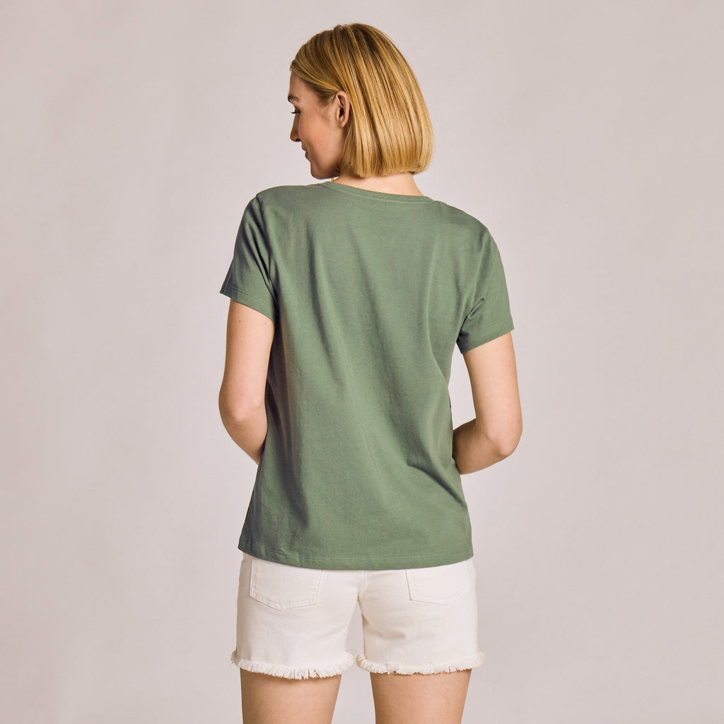 Women's Climbing Flower Vines Short Sleeve Crusher Vee product image 3