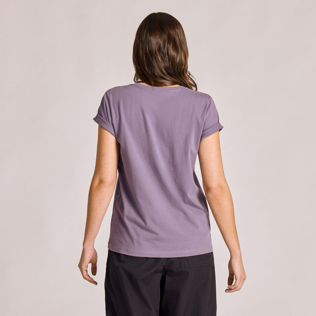 Women's Lush Tropical Foliage Short Sleeve Crusher Vee product image 3