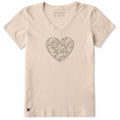Women's Ditsy Heart Short Sleeve Crusher Vee product image 1