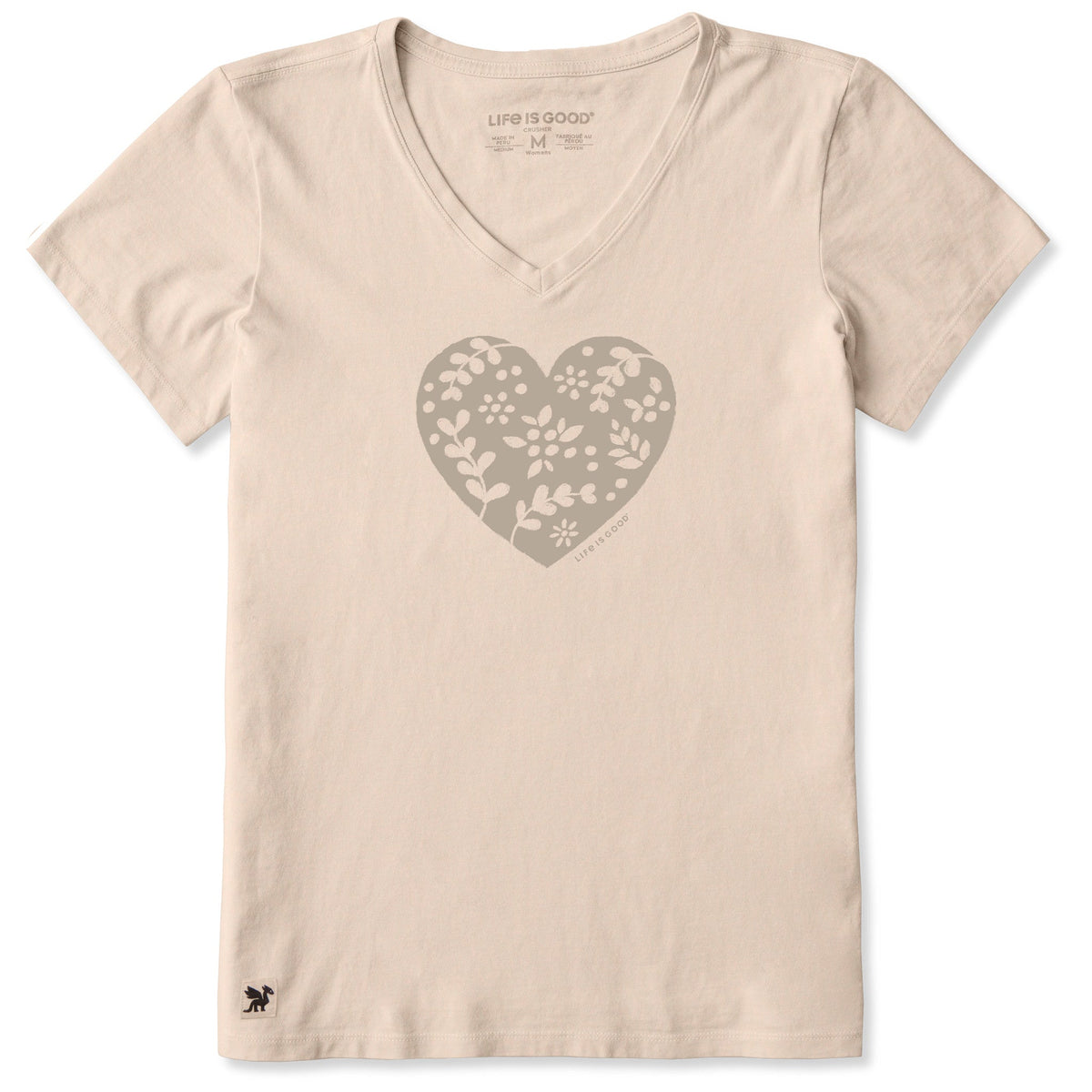 Women's Ditsy Heart Short Sleeve Crusher Vee product image 1