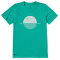 Women's Sunset Seagulls Wave Lines Short Sleeve product image 1