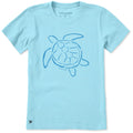 Women's Sea Turtle Outline Short Sleeve Crusher-LITE Tee product image 1