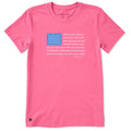 Women's God Bless America Lyrics Flag Short Sleeve product image 1