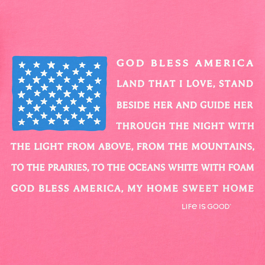 Women's God Bless America Lyrics Flag Short Sleeve product image 2
