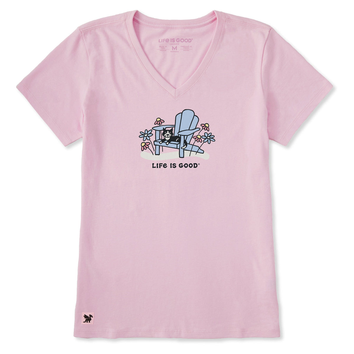 Women's Adirondack Cat Short Sleeve Crusher-LITE Vee product image 1