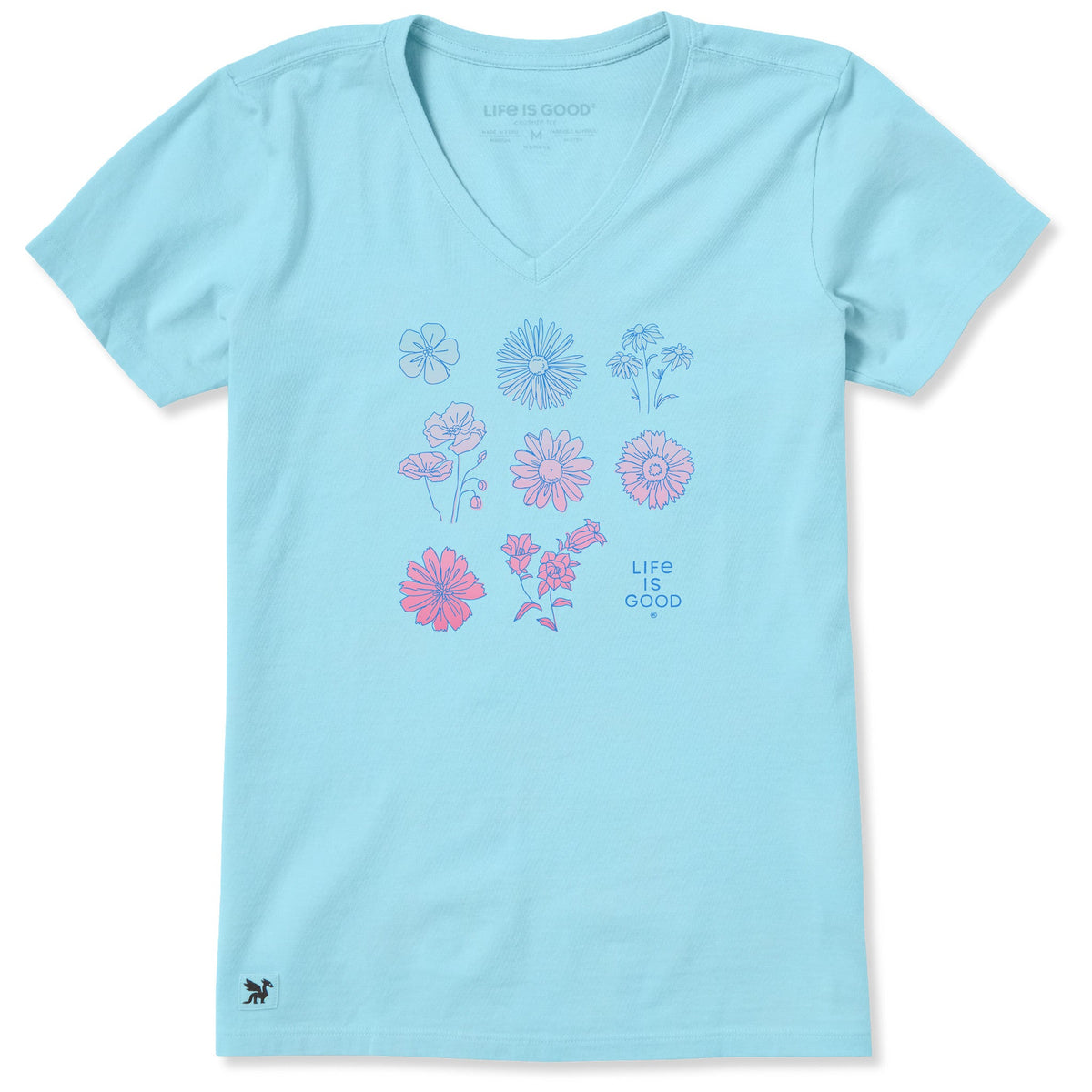 Women's Gradient Wildflowers Short Sleeve Crusher-LITE Vee product image 1