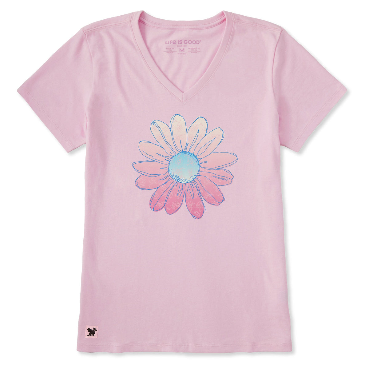 Women's Radiant Gradient Daisy Short Sleeve Crusher-LITE Vee product image 1