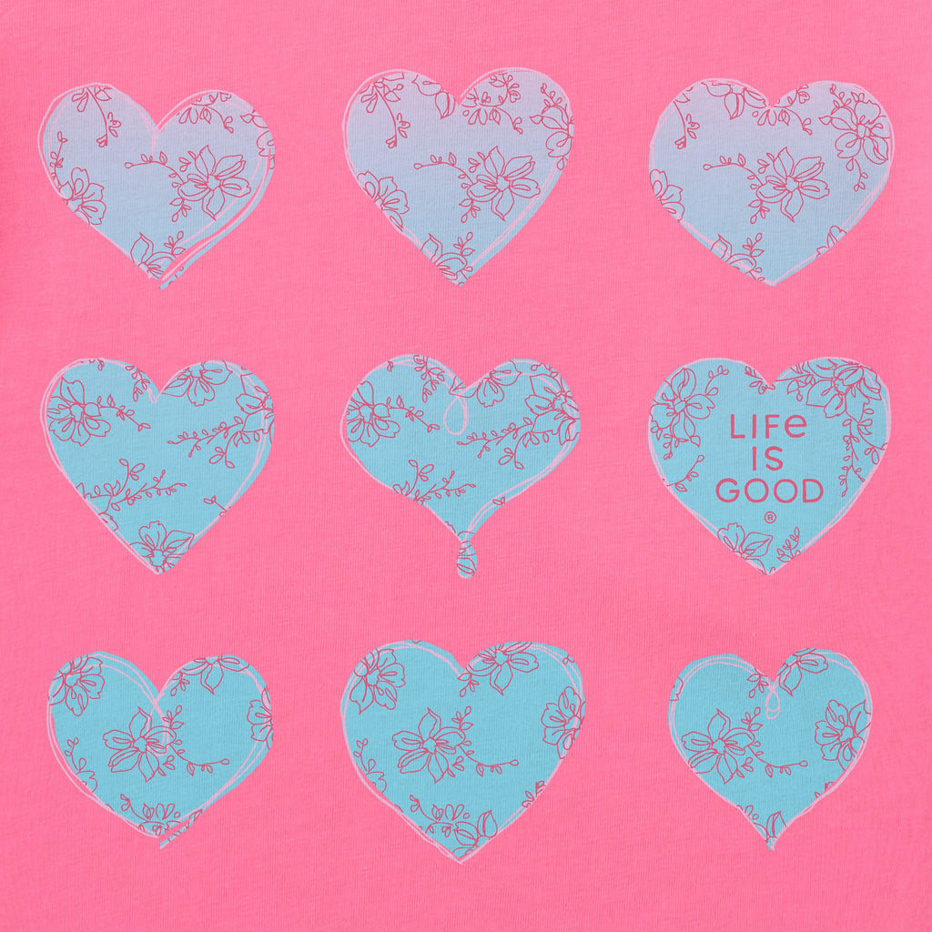 Women's Gradient Multi Hearts Short Sleeve Crusher-LITE Vee product image 2
