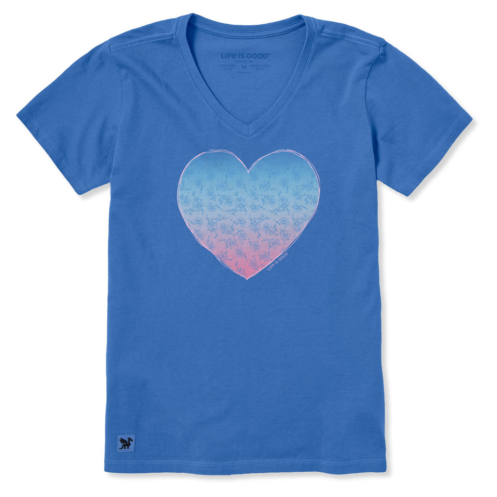 Women's Gradient Heart Short Sleeve Crusher-LITE Vee product image 1
