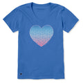 Women's Gradient Heart Short Sleeve Crusher-LITE Vee product image 1