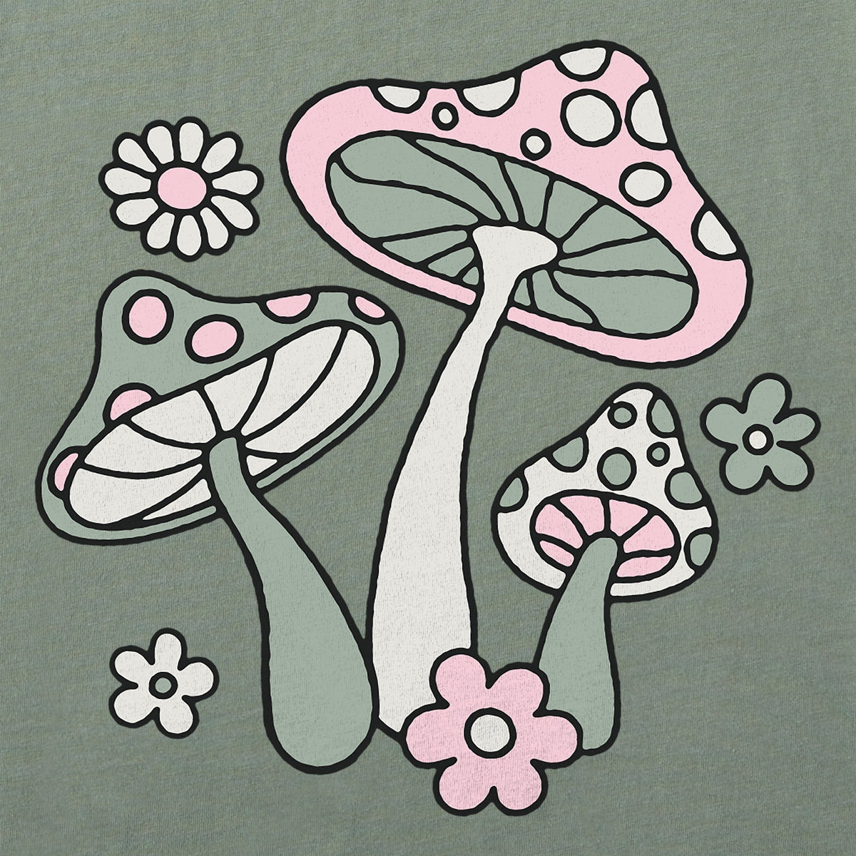Women's Magic Mushrooms Mini Short Sleeve Crusher Boxy Tee product image 2
