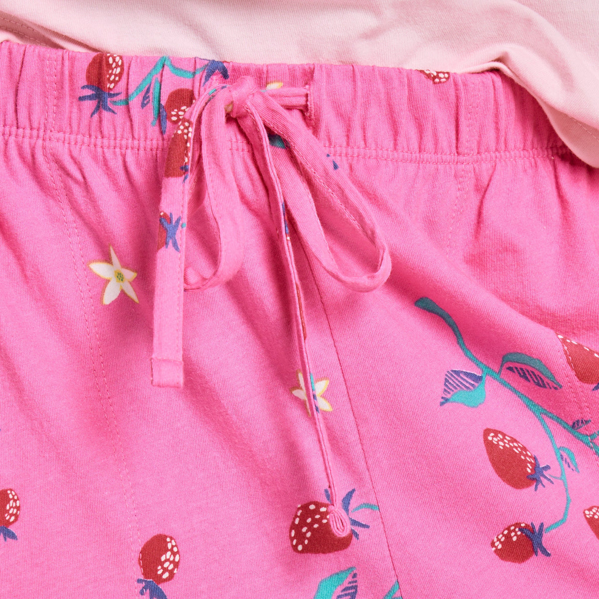 Women's Strawberry and Floral Pattern Snuggle Up Sleep Pant