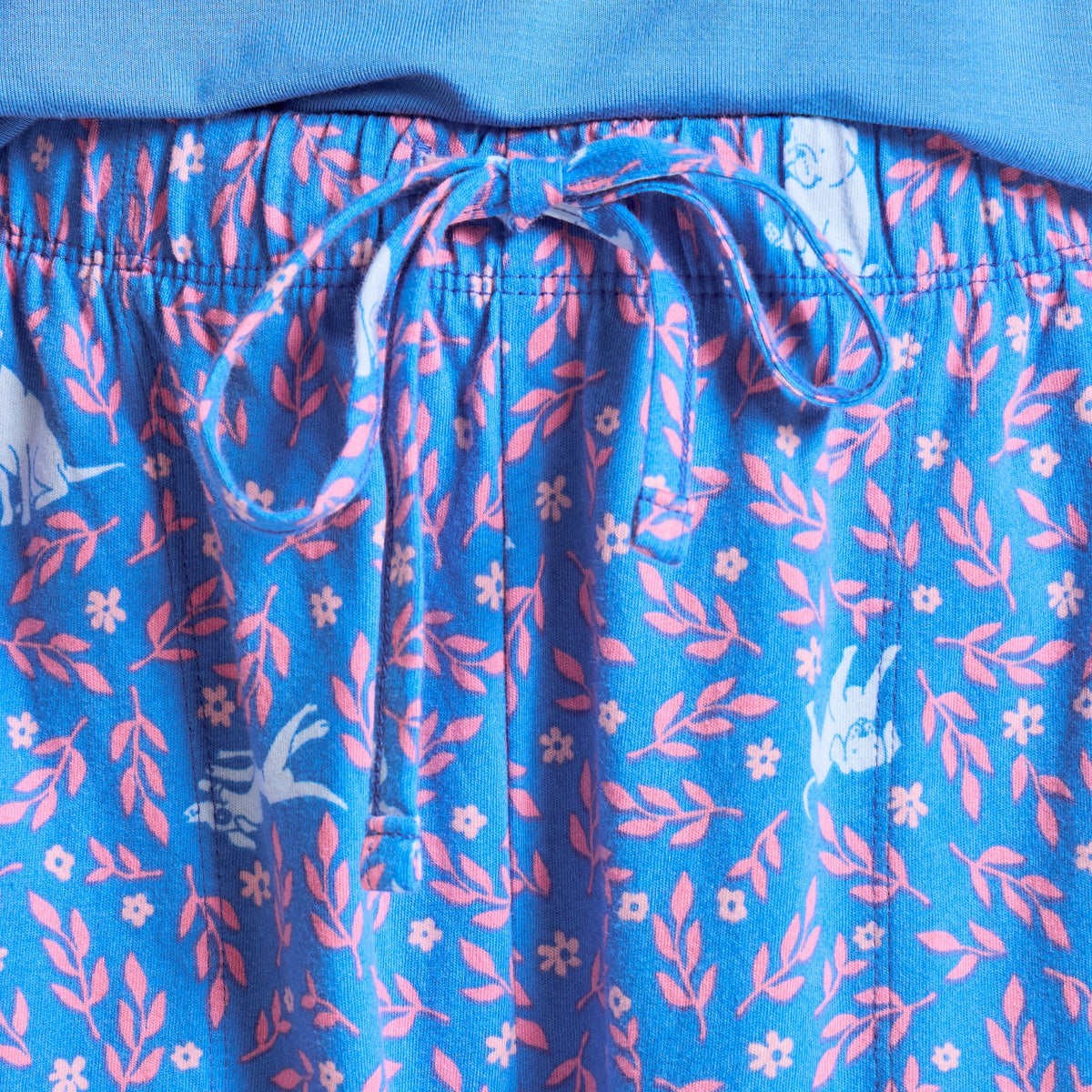Women's Puppy Floral Pattern Snuggle Up Sleep Pant