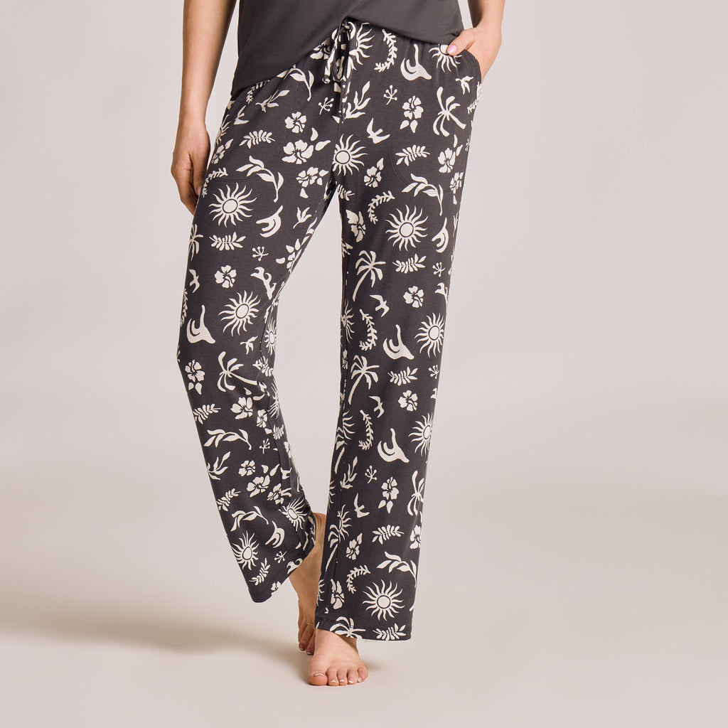 Women's Celestial Beach Pattern Lightweight Sleep Pant