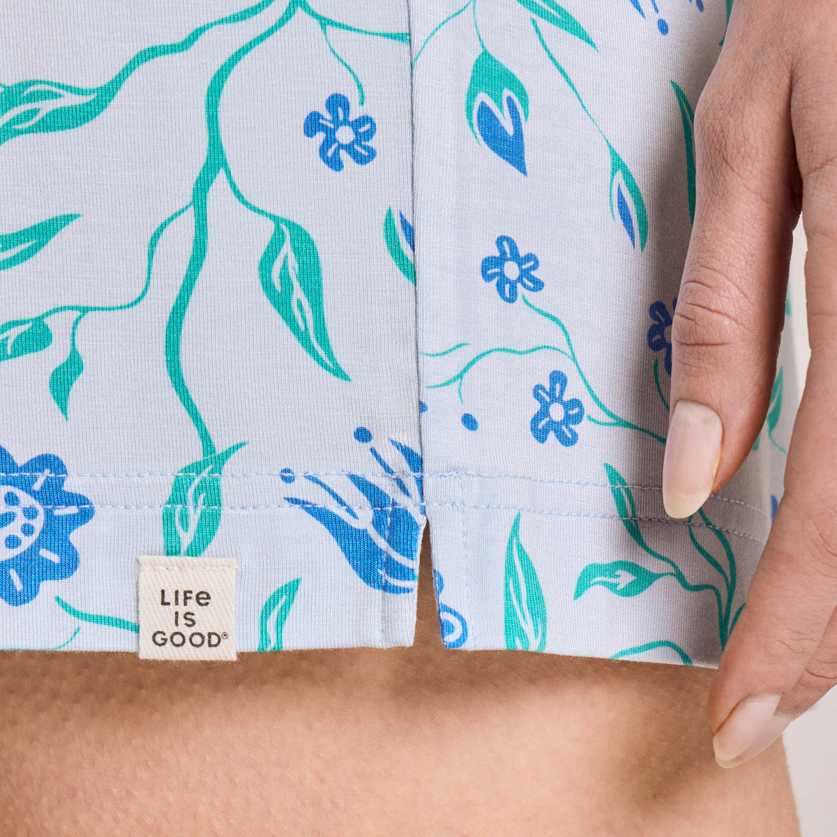 Women's Climbing Floral Pattern Lightweight Sleep Short