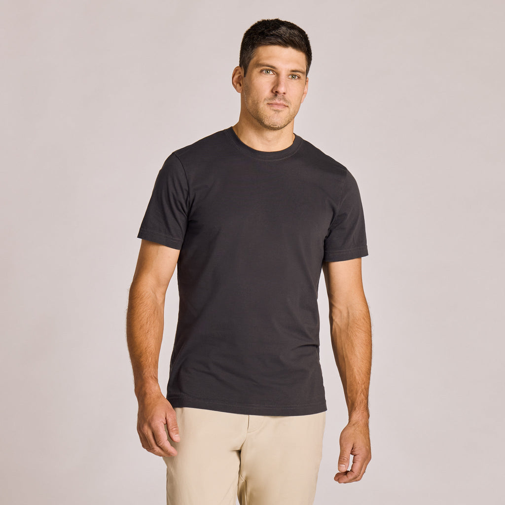 Men's Solid Short Sleeve Pima Cotton Slim Fit Tee product image 4