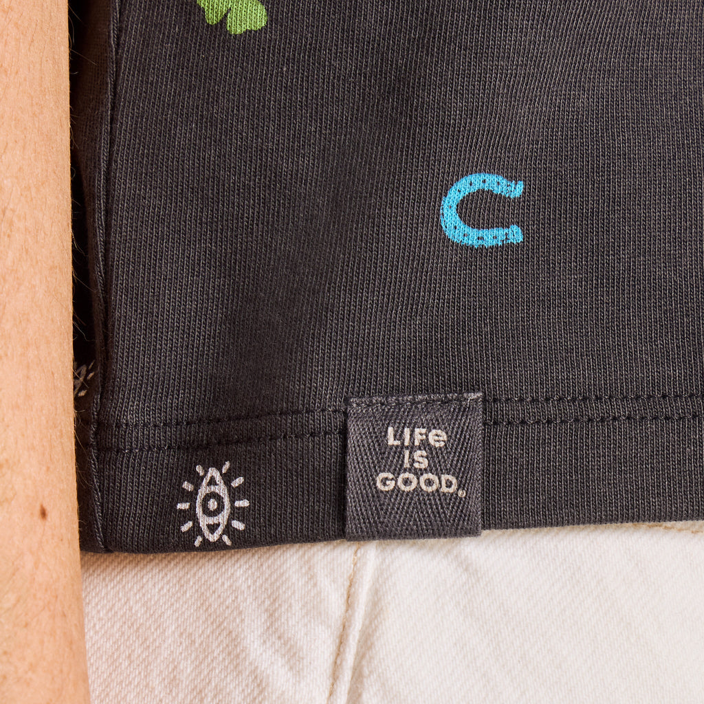 Women's My Lucky Pattern Short Sleeve Crusher Boxy Tee product image 4