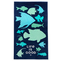 Tropical School of Fish Beach Towel