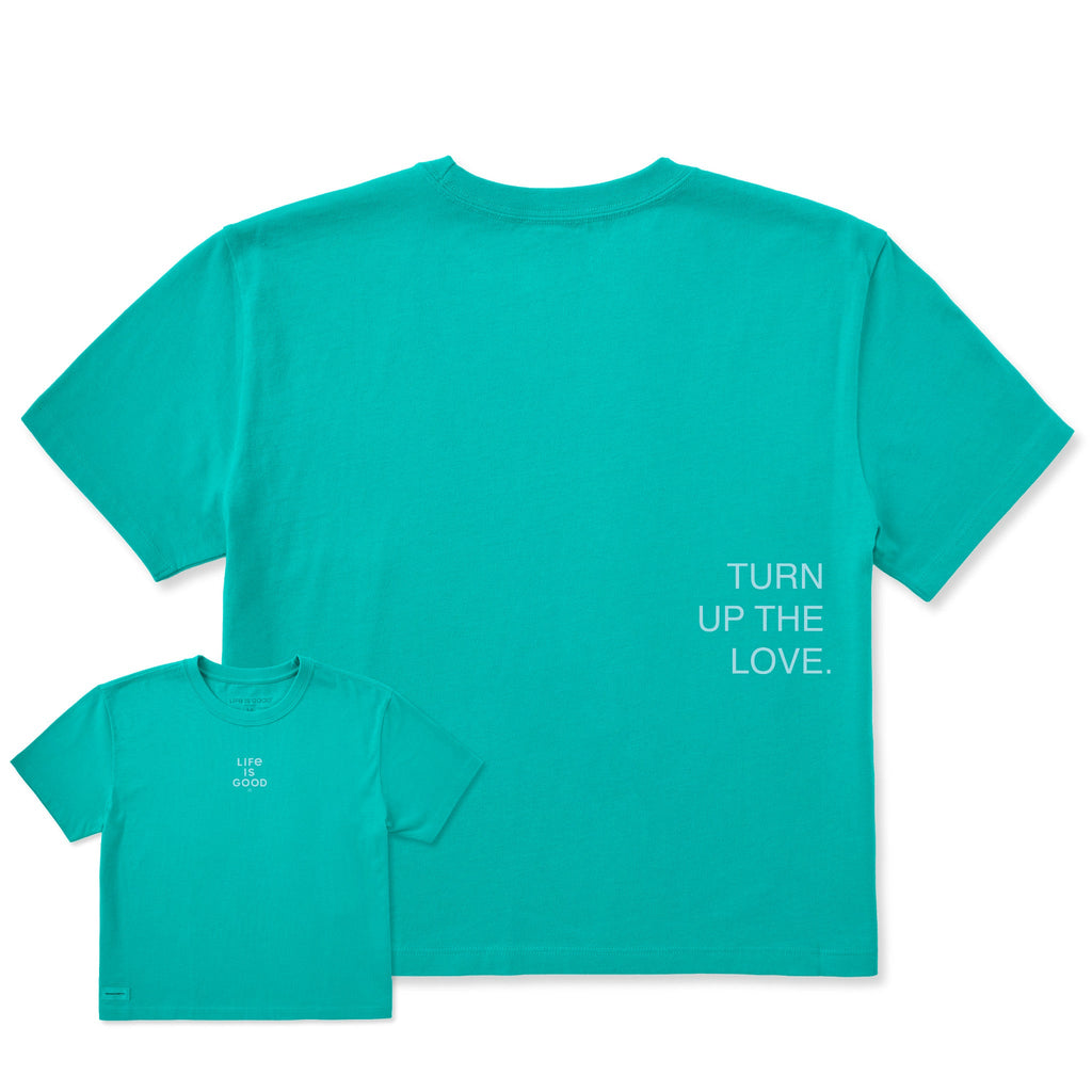 Women's Turn Up The Love Right Short Sleeve Crusher Boxy Tee product image 1