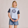 Women's Daisy Circle Psychedelic Short Sleeve Crusher Boxy product image 1