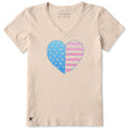 Women's Radiant Americana Heart Short Sleeve Crusher-LITE product image 1