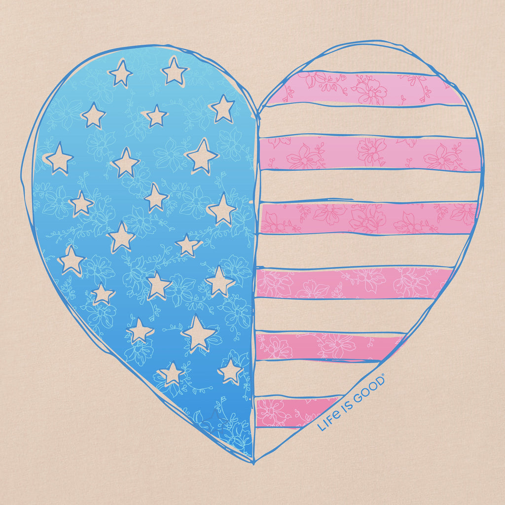 Women's Radiant Americana Heart Short Sleeve Crusher-LITE product image 2