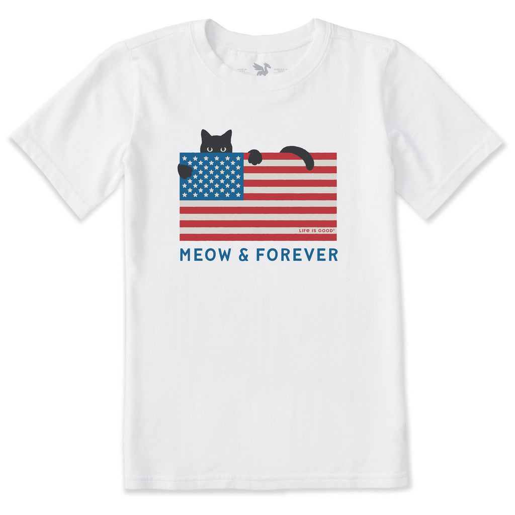 Kids Meow & Forever USA Flag Short Sleeve Crusher Tee product image 1