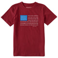 Kids God Bless America Lyrics Flag Short Sleeve Crusher Tee product image 1