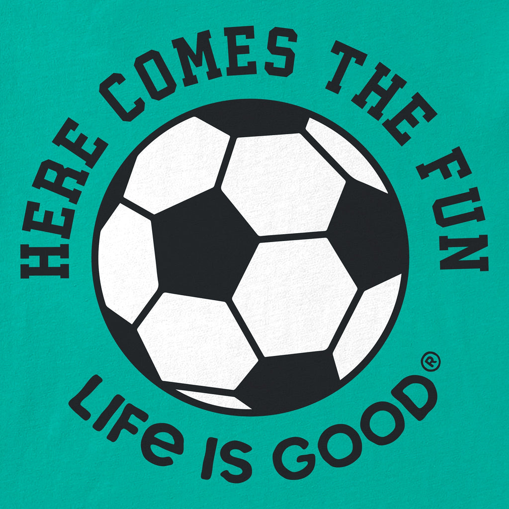 Kids Here Comes the Fun Soccer Short Sleeve Crusher Tee product image 2