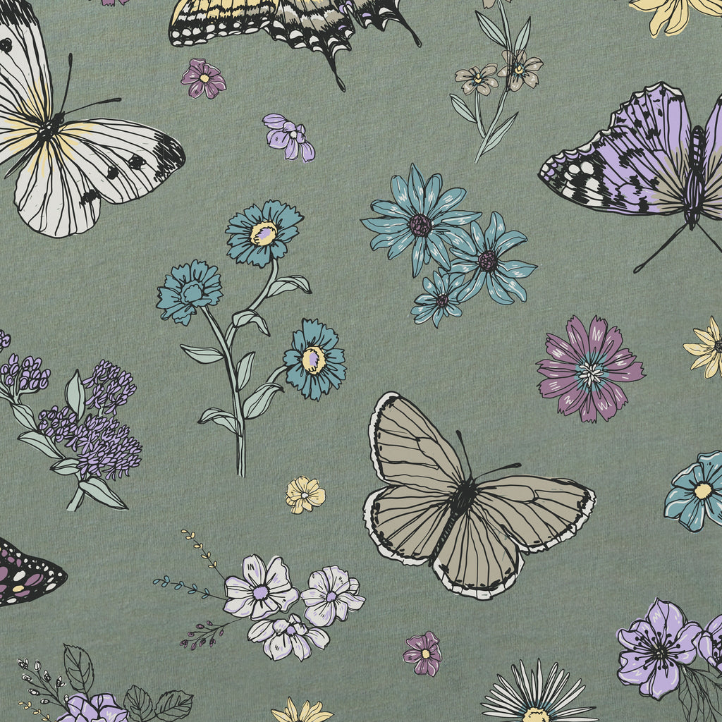 Women's Butterfly Garden Pattern Crusher Boxy Tank product image 2