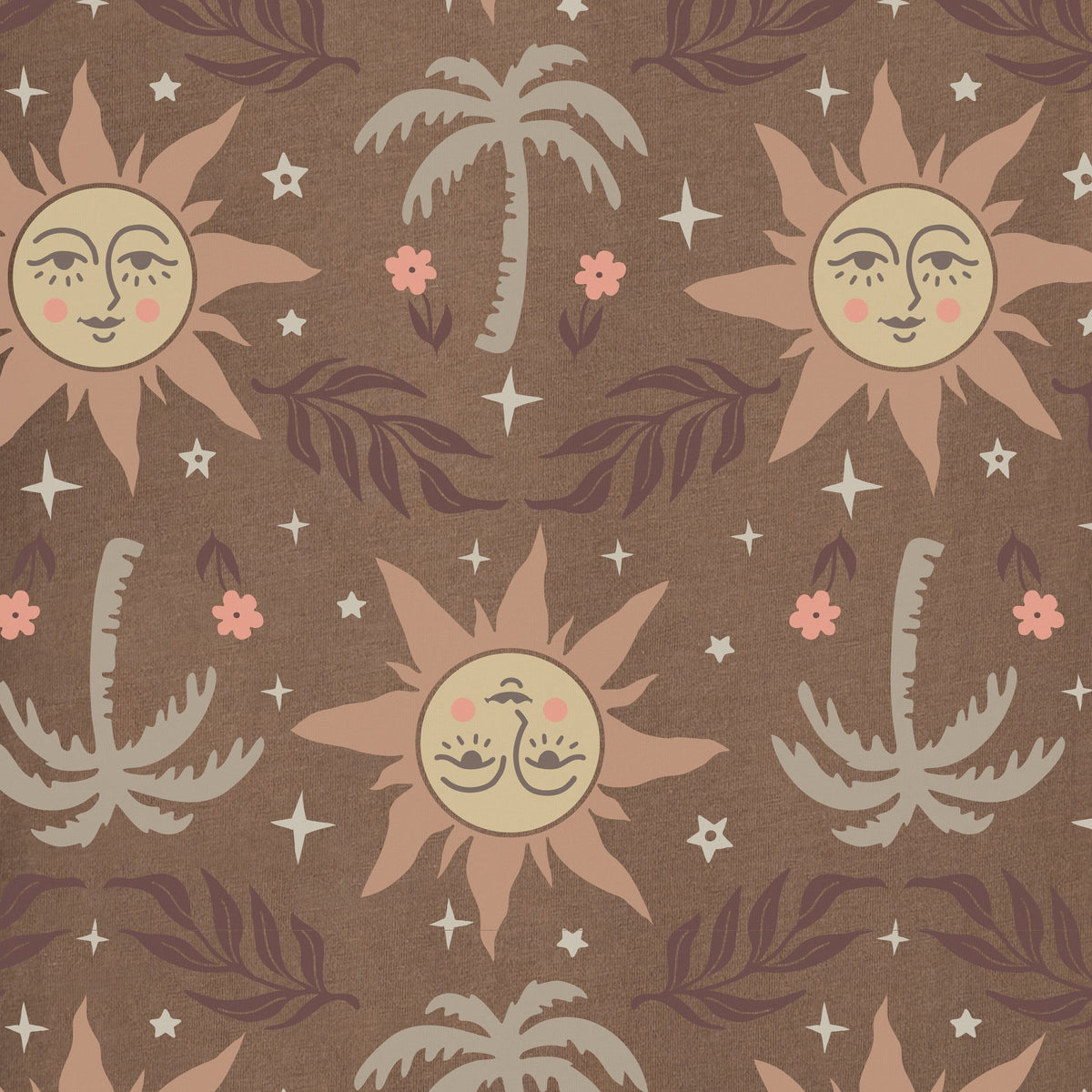 Women's Sun and Palms Pattern Crusher Boxy Tank product image 2