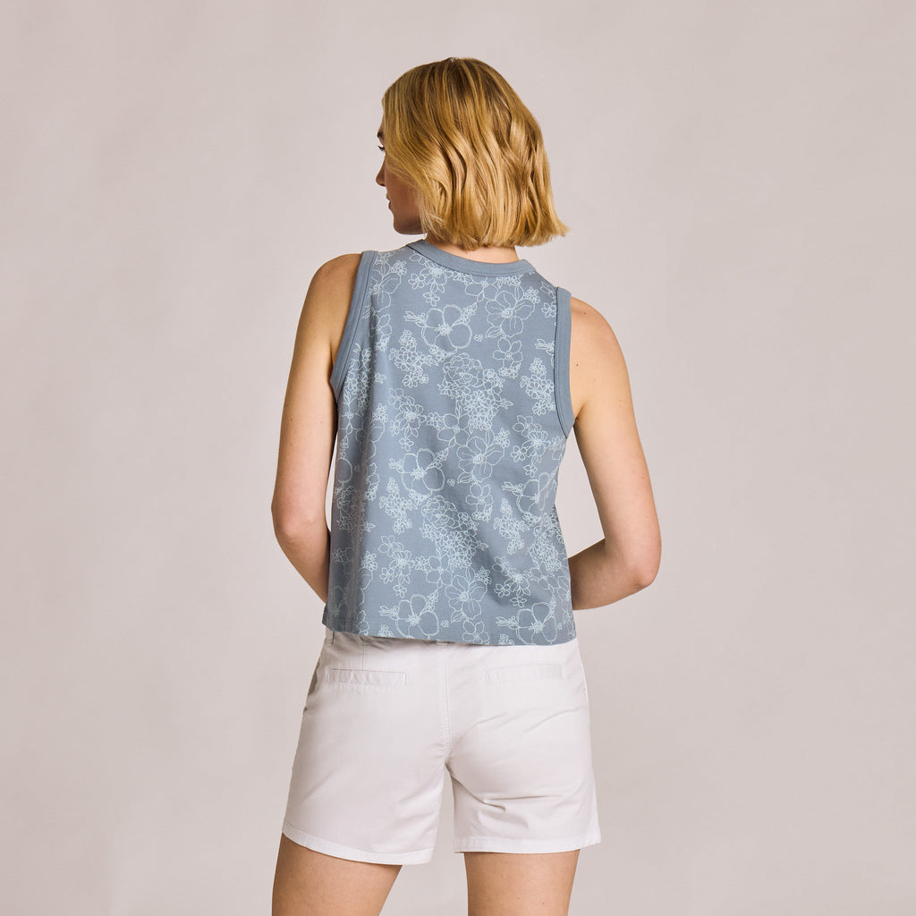 Women's Floral Garden Pattern Crusher Boxy Tank product image 3