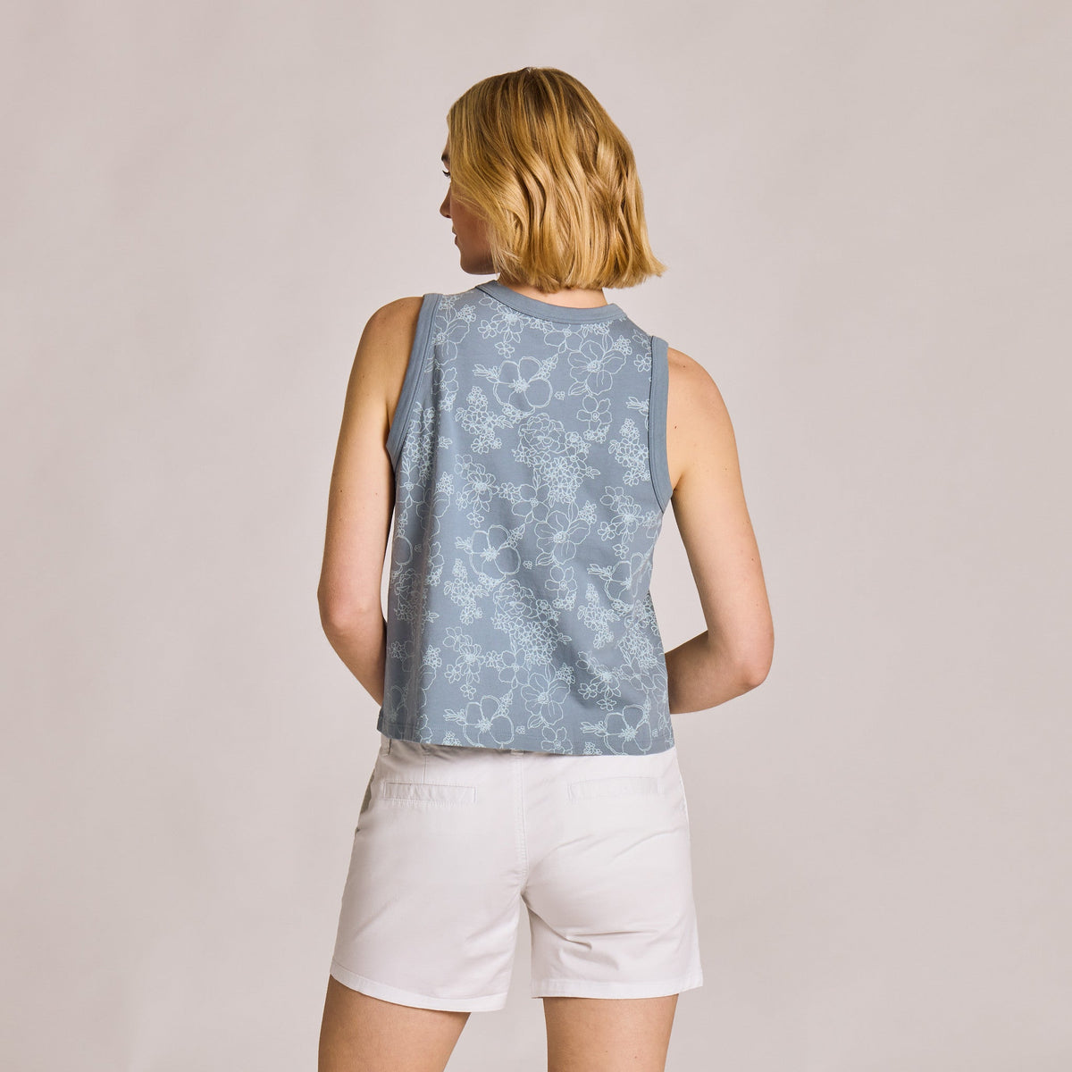 Women's Floral Garden Pattern Crusher Boxy Tank product image 3