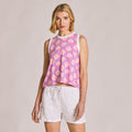 Women's Dancing Daisy Pattern Crusher Boxy Tank product image 1