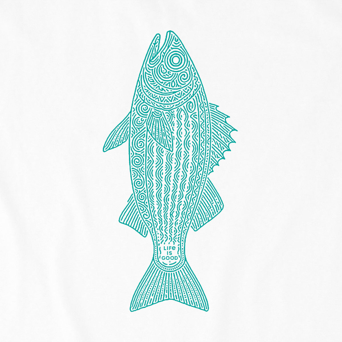 Men's Patterned Striped Bass Short Sleeve Crusher Tee product image 2