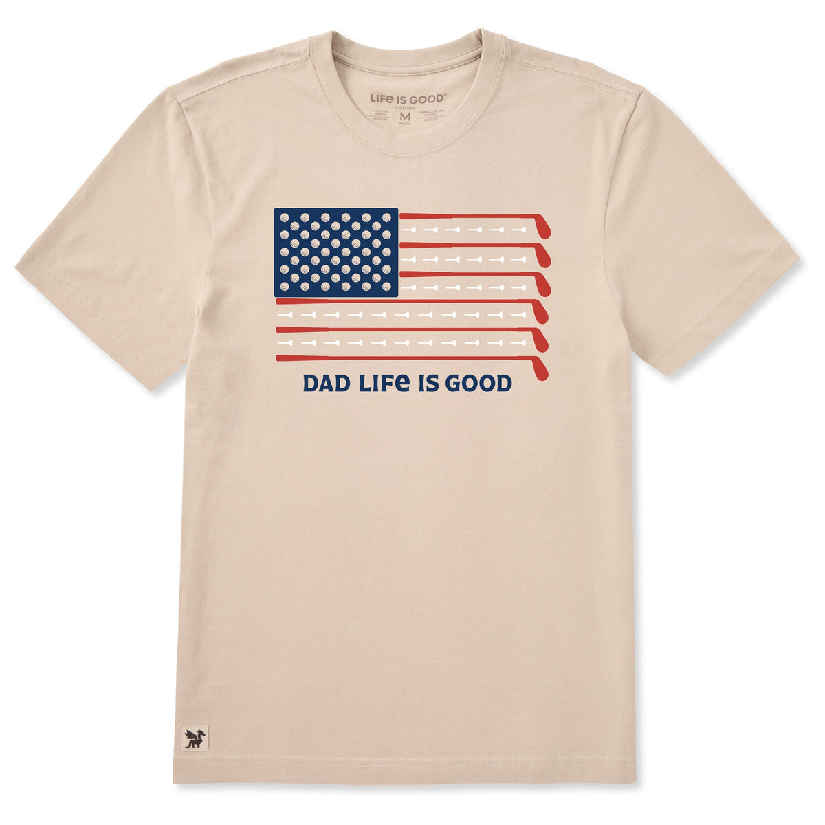 Men's Dad Life is Good Golf Flag Short Sleeve Crusher Tee product image 3